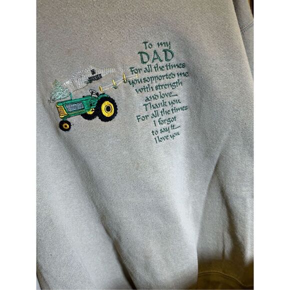 Vintage 1990s‎ tractor dad grandpa embroidered farming crewneck - Picture 3 of 4